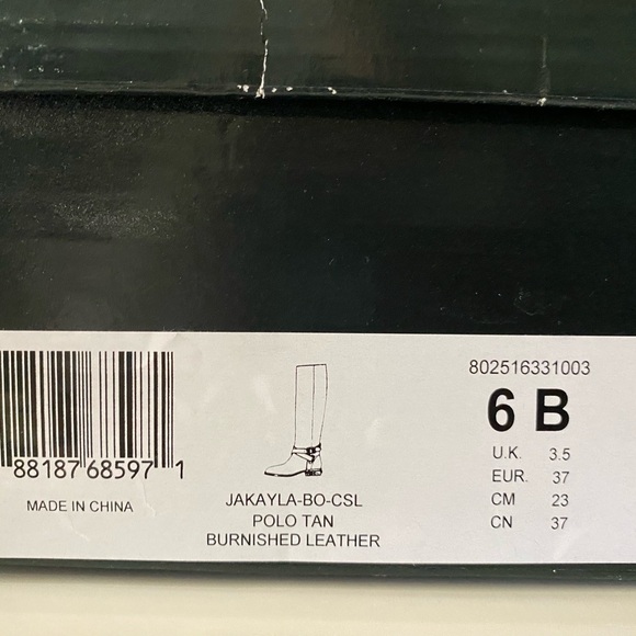 Ralph Lauren Jakayla Womens Burnished Leather Riding Boots Polo Tan Size 6 - Picture 12 of 15